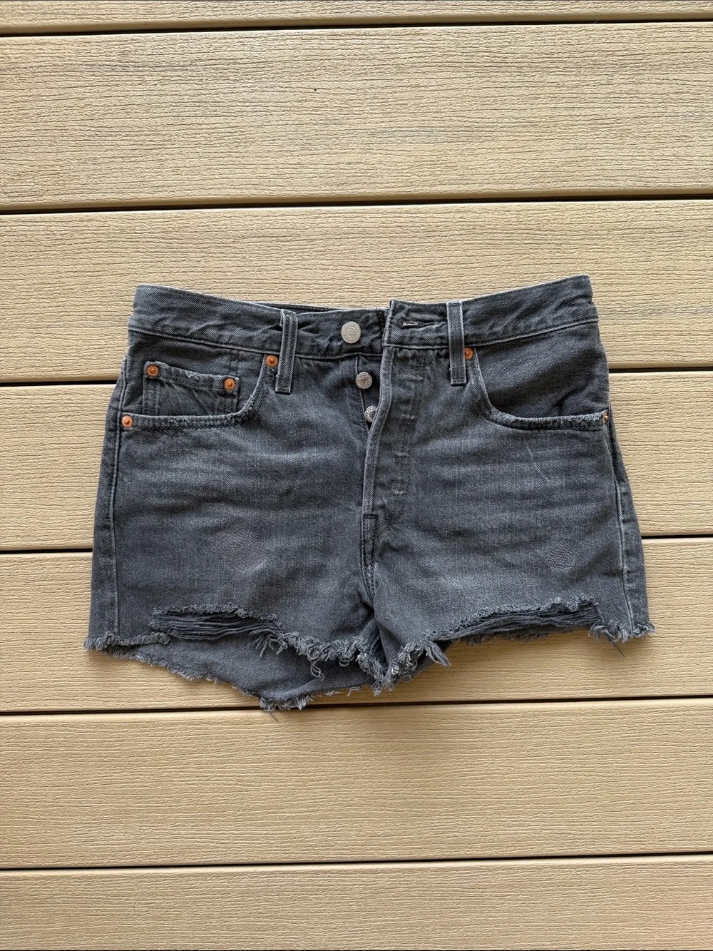 Levi's Black 501 Denim Shorts